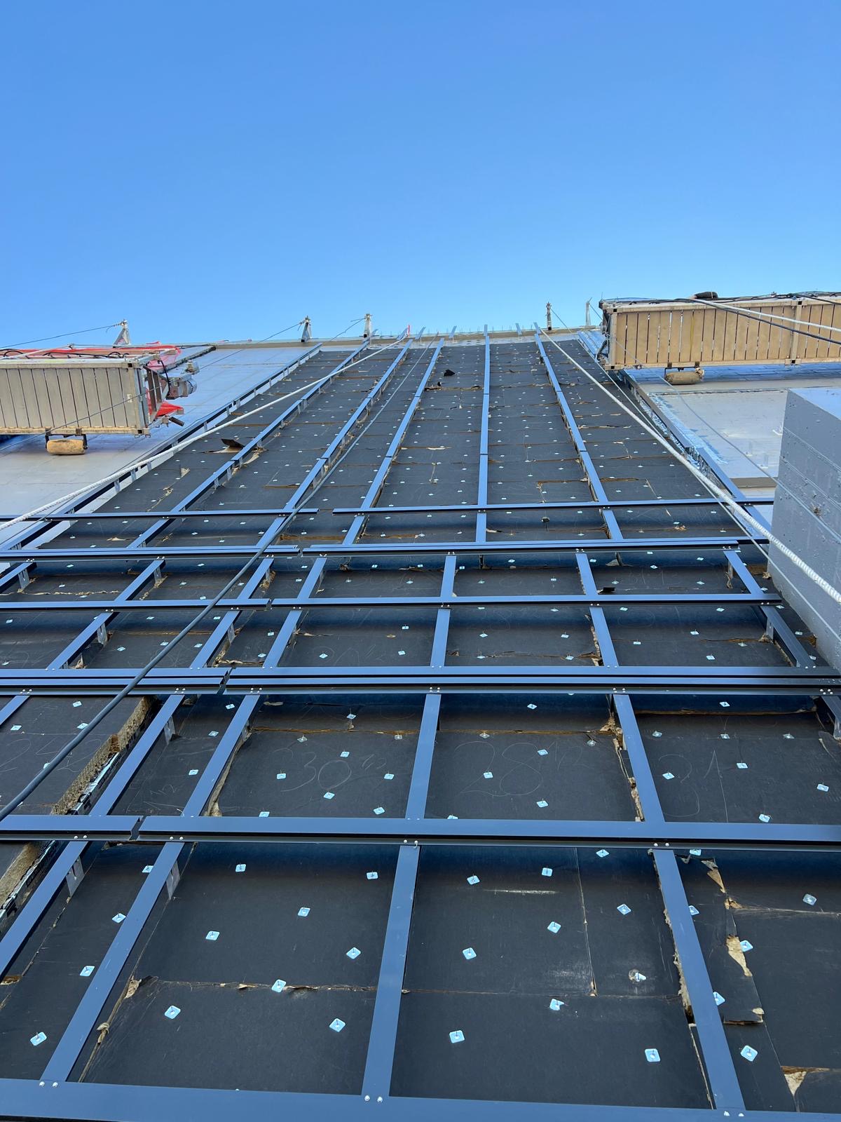 Aluminum framing installation detail at 1299 3rd Avenue
